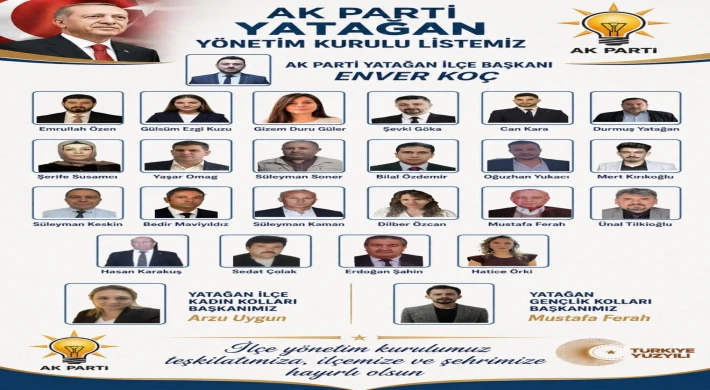 AK PARTİ YATAĞAN’DA YENİ YÜRÜTME KURULU VE KOMİSYONLAR BELLİ OLDU