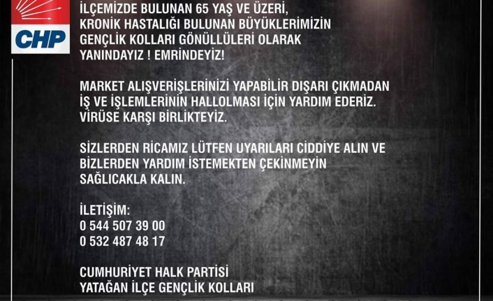 CHP gençlik kollarından duyarlı davranış
