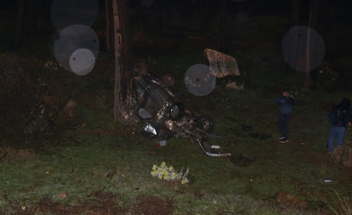 Virajı alamayan otomobil uçuruma yuvarlandı: 1 ölü