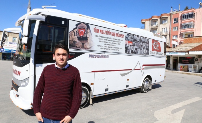 Yatağanlı midibüs şoföründen şehitler için duyarlı davranış