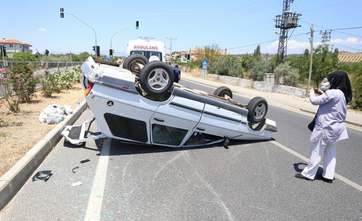 Otomobil takla attı: 1 yaralı