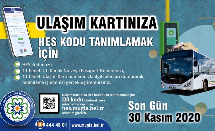 Muğla’da toplu ulaşımda “HES Kodu” zorunlu oluyor