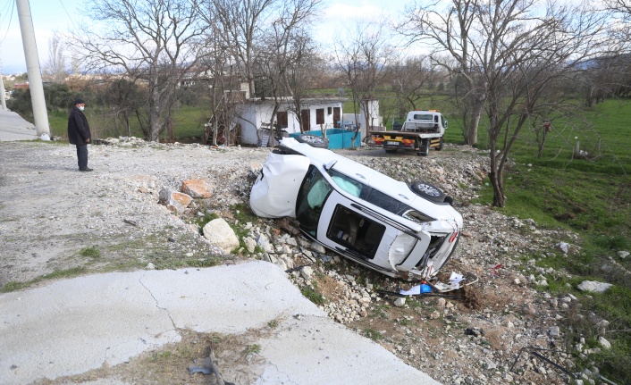 Muhtar kazada yaralandı