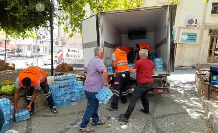 Yatağan, afet bölgesi için seferber oldu