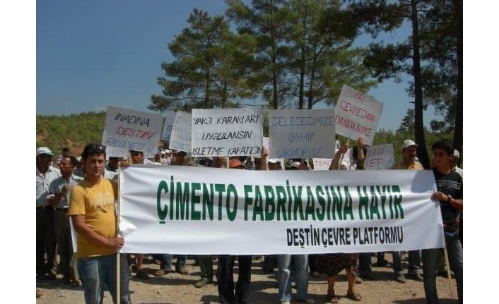 “Çimento fabrikası istemiyoruz,Sağlık Solumak İstiyoruz”