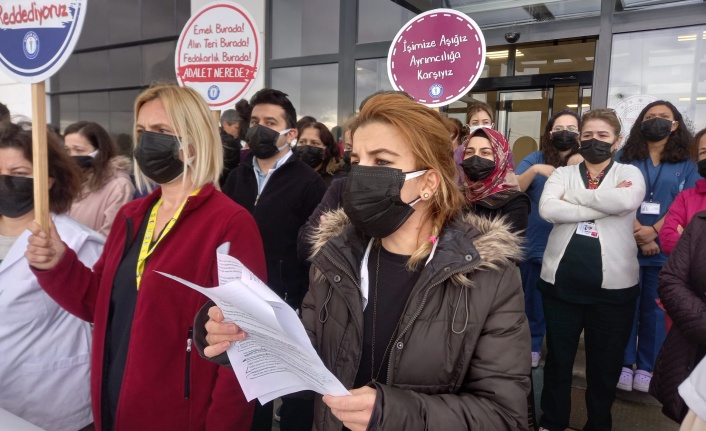 Yatağan’da Sağlık Çalışanları Ayrımcılık İstemiyoruz Açıklaması Yaptı