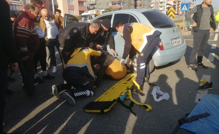 TOSUN KAVŞAĞINDA KAZA: 1 YARALI