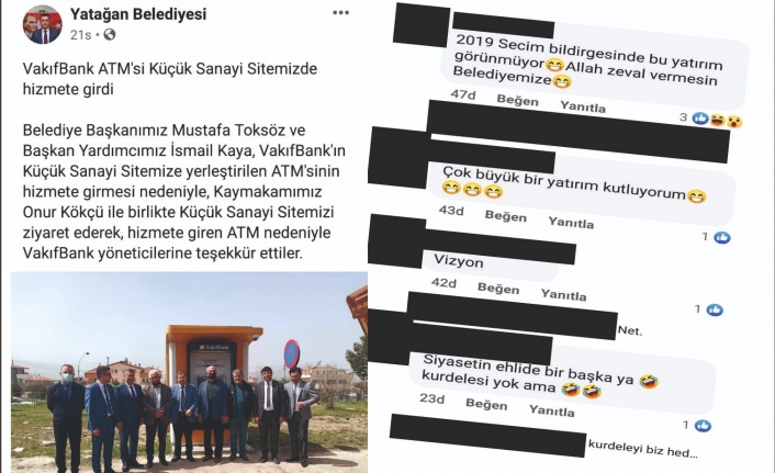 ATM HİZMETİ SOSYAL MEDYANIN DİLİNE DÜŞTÜ!