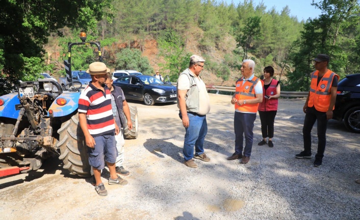 Başkan Gürün, yangın bölgesinde incelemelerini sürdürüyor 