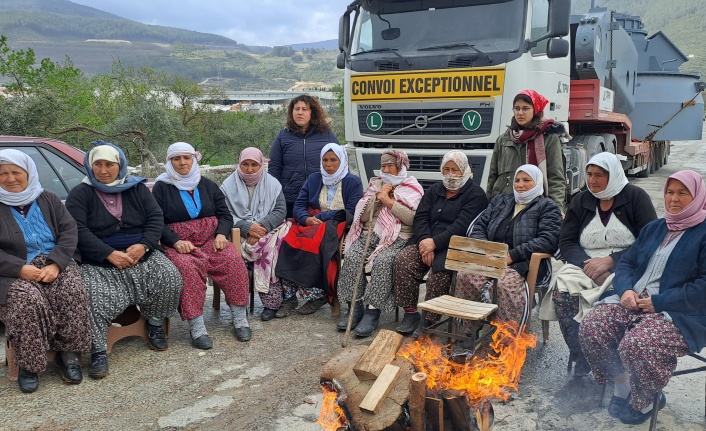 Muğla’da çimento fabrikasını istemeyen köylülerin nöbeti sürüyor