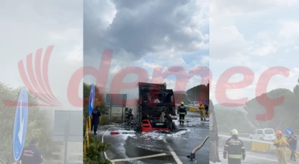 Tır Yangını Aydın-Muğla Karayolunda Korkuttu